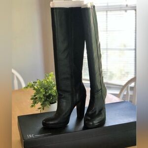 I.N.C. Black leather boots